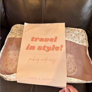 Poppy & Peonies Pack-It-Up 5 Piece Packing Cube Set Winter Floral